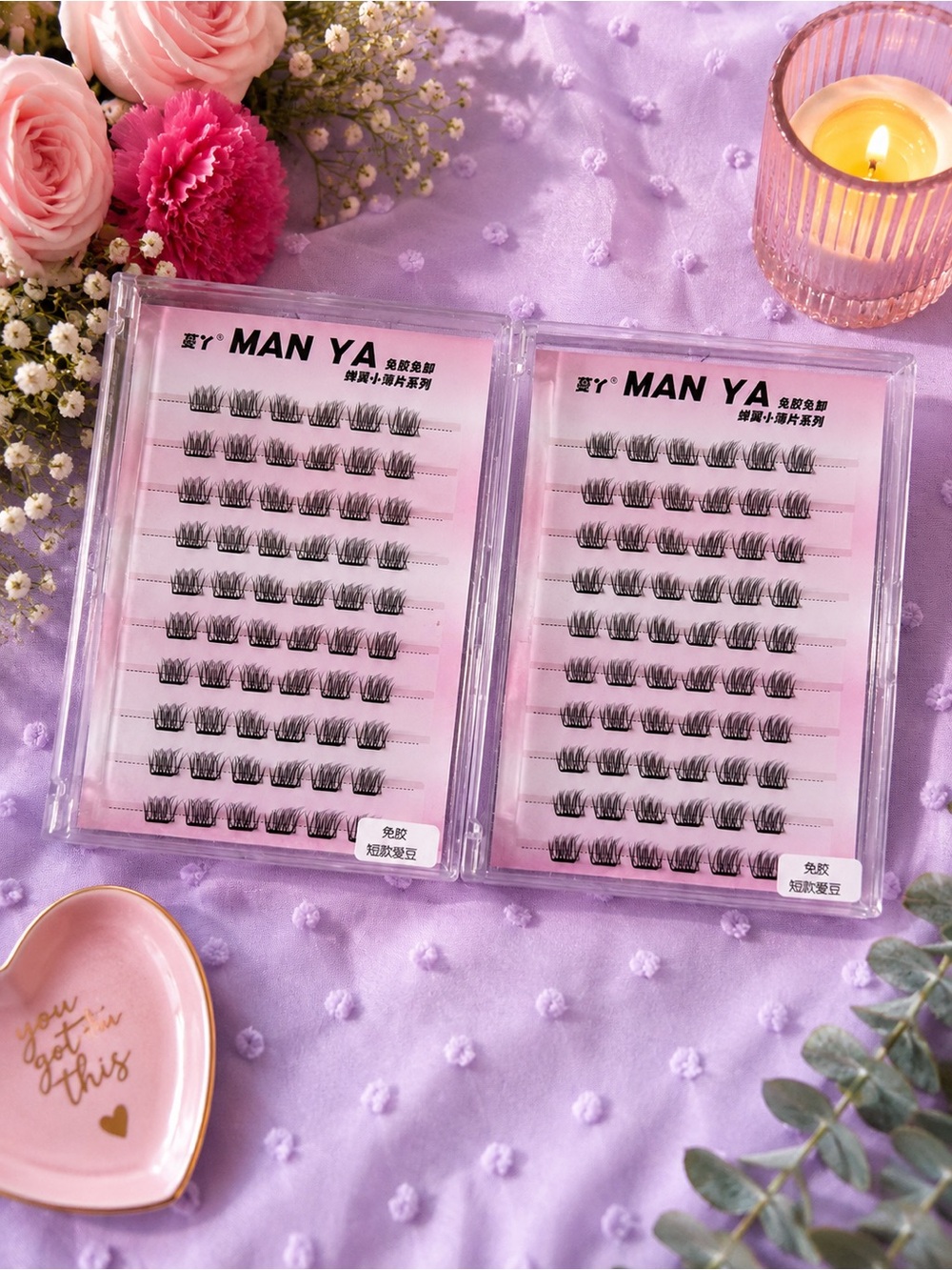 2 Pack bundle - MAN YA Individual Cluster Lashes - Black